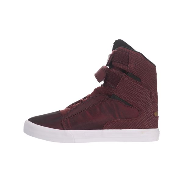 Supra Womens Society High Top Shoes - Burgundy | Canada T8061-1M55